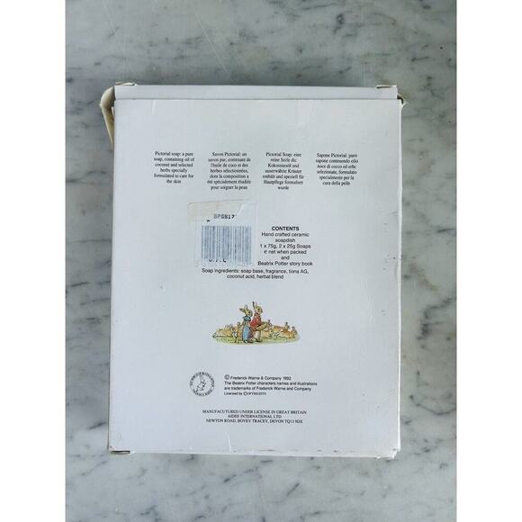 1992 Beatrix Potter Story Book Soap Dish Gift Set Collectible Peter Rabbit - Picture 8 of 12